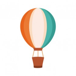 sticker mural montgolfiere garcon