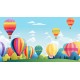 sticker mural montgolfiere pas cher