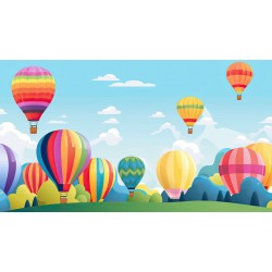 sticker mural montgolfiere pas cher
