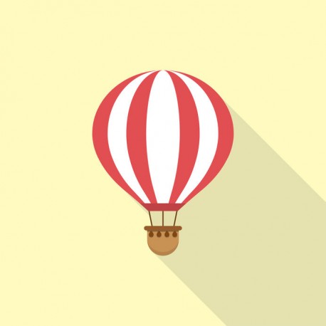 stickers montgolfiere fille