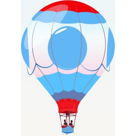 stickers muraux montgolfiere