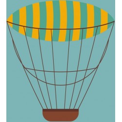 stickers muraux montgolfiere deco