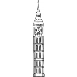 autocollant mural big ben
