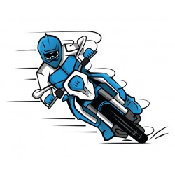 autocollant mural moto