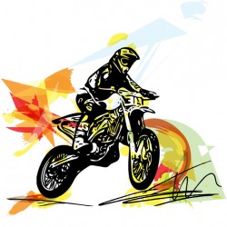 autocollants moto chambre