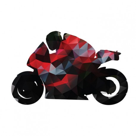 autocollants moto multicolores
