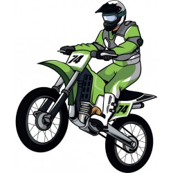 autocollants moto rouge et noir