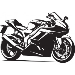 sticker moto jaune moutarde