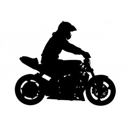 sticker mural moto bleu