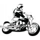 sticker mural moto flamme violet