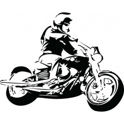 sticker mural moto flamme violet