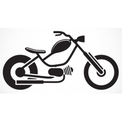 sticker mural moto noir blanc