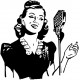autocollants muraux chanteuse