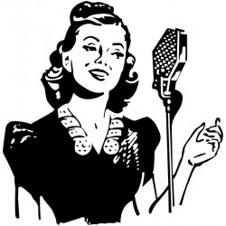 autocollants muraux chanteuse