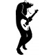 autocollants muraux guitariste