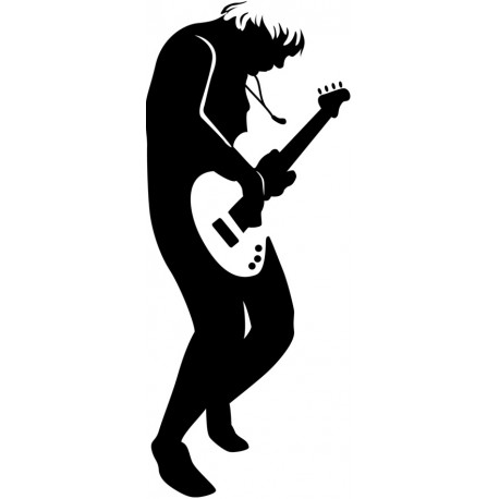 autocollants muraux guitariste