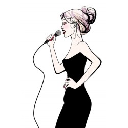 autocollant chanteuse
