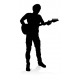 autocollants homme guitariste