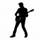sticker femme guitariste