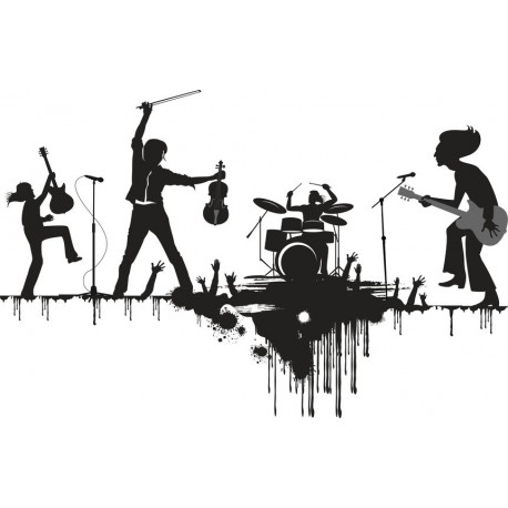 sticker mural orchestre