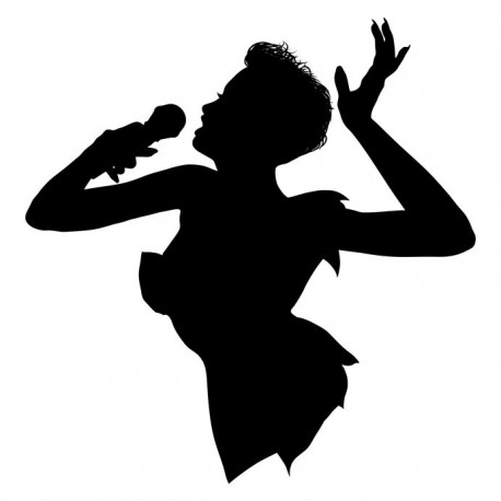 stickers muraux chanteuse
