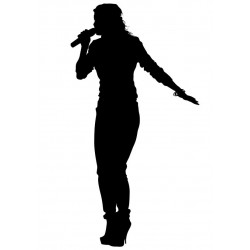 stickers muraux chant femme