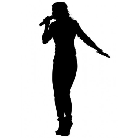stickers muraux chant femme
