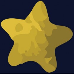 autocollant mural etoile gris