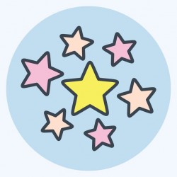 stickers muraux etoile jaune