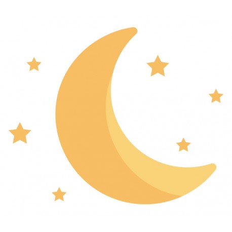 autocollant mural lune chambre bebe