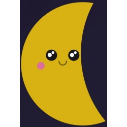 autocollant lune lumineuse