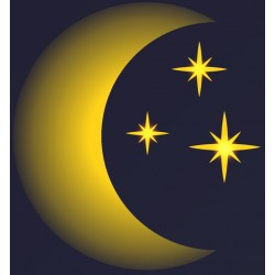 sticker lune deco