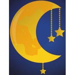 sticker lune decoratif
