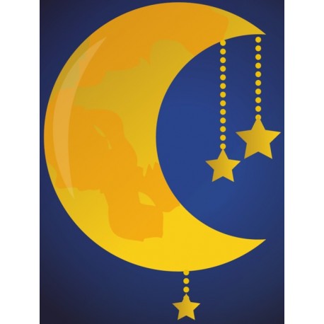 sticker lune decoratif
