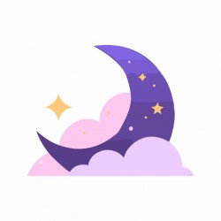 stickers muraux lune fille