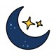 stickers muraux lune chambre fille