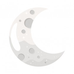 stickers muraux lune geant