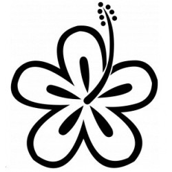 deco stickers Hibiscus