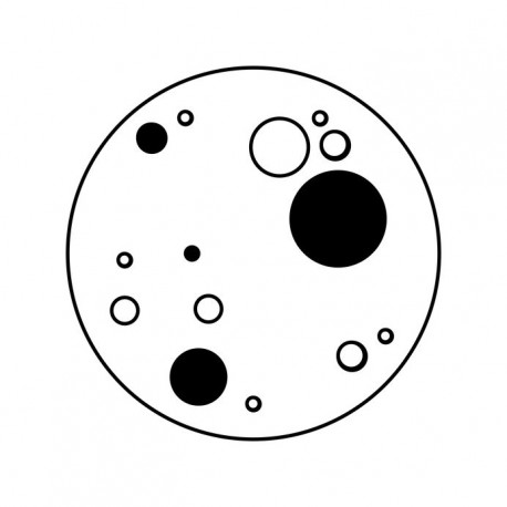 stickers muraux lune gris bleu