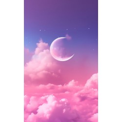 stickers muraux lune noir blanc