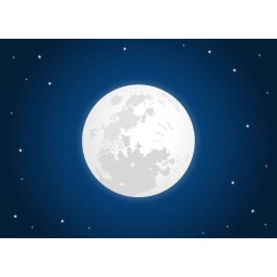 stickers muraux lune nuage rose