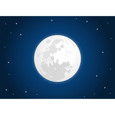 stickers muraux lune nuage rose