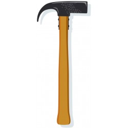 autocollant marteau deco