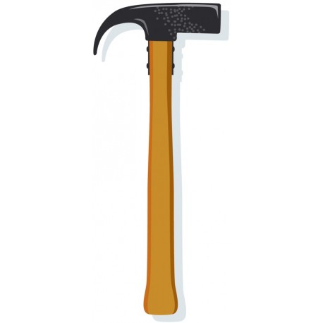 autocollant marteau deco