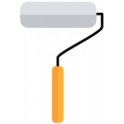 sticker muraux pinceau