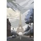 autocollant cloche argent