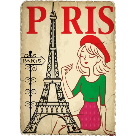 autocollants muraux paris beige noir