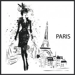 autocollants muraux paris mode