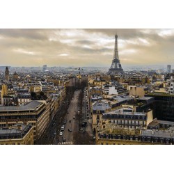 autocollant mural paris vue ciel