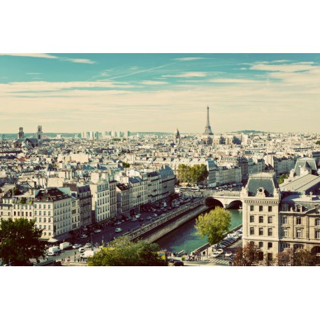 autocollant mural paris vue ciel